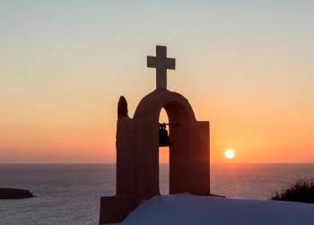 Chaperl Sunset View of Santorini